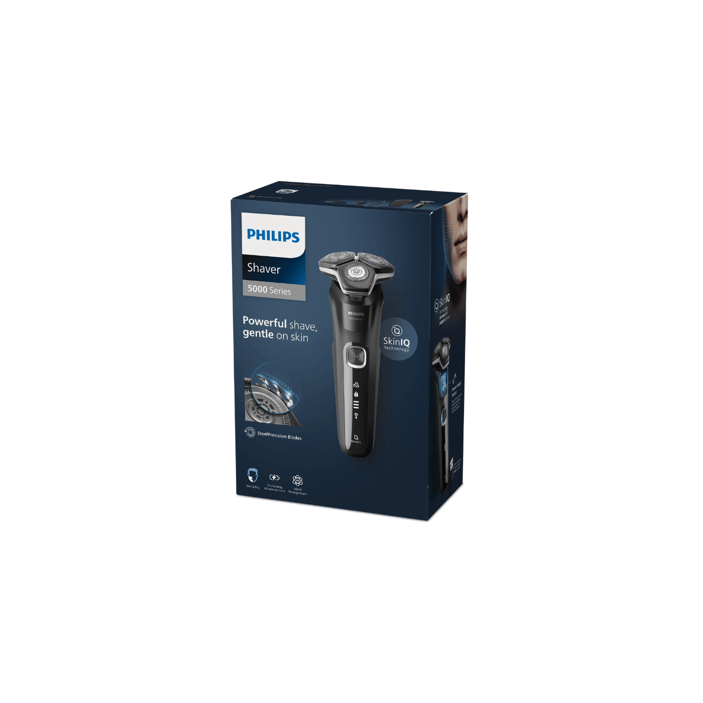 PHILIPS WET & DRY SHAVER - USB-A CHARGING WITH BEARD STYLER, CHARGING STAND & TRAVEL CASE