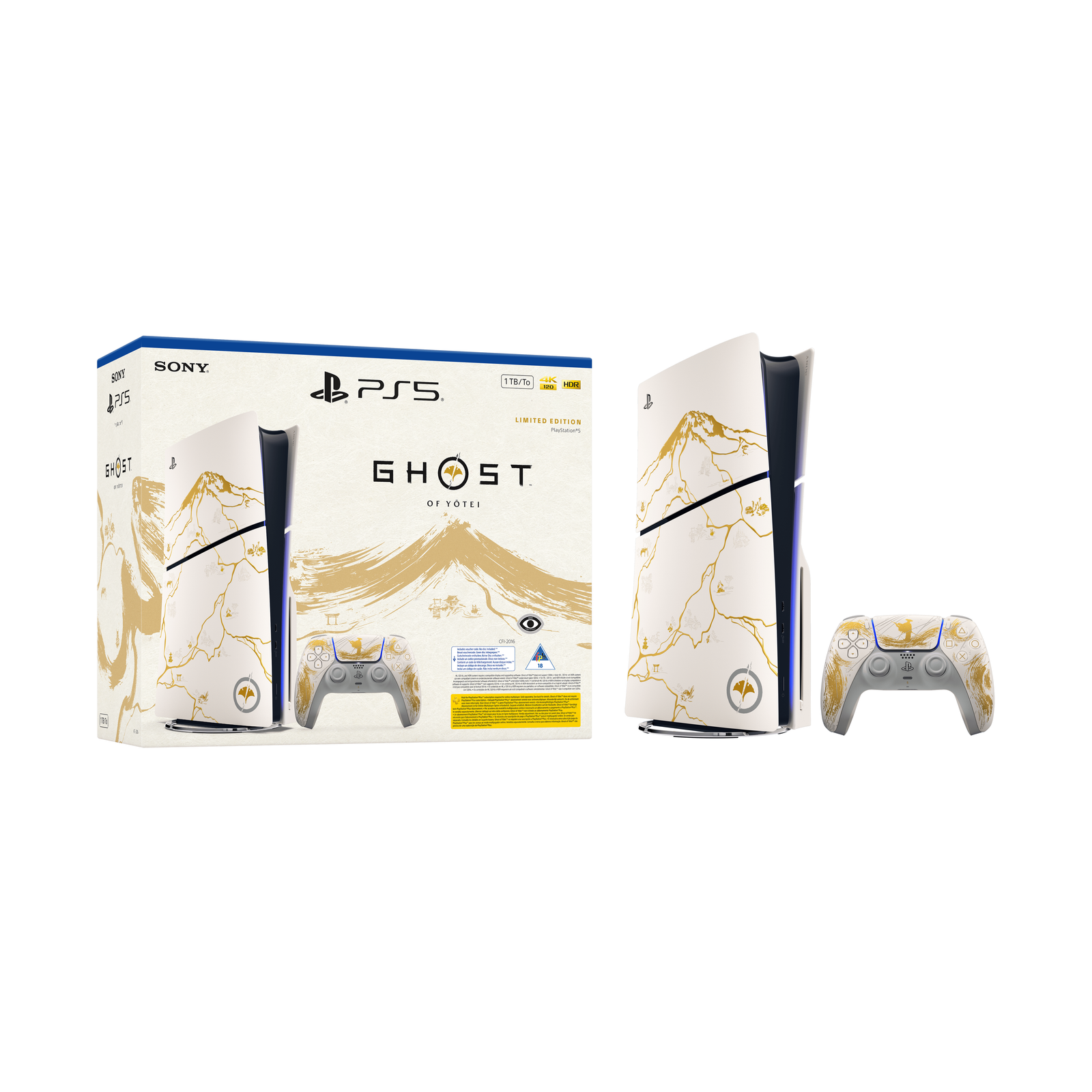 PlayStation 5 Console - Ghost of Yotei Gold Limited Edition Bundle