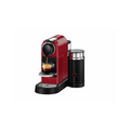 Nespresso CitiZ Automatic  Espresso Machine with  Aeroccino Milk Frother - Cherry  Red