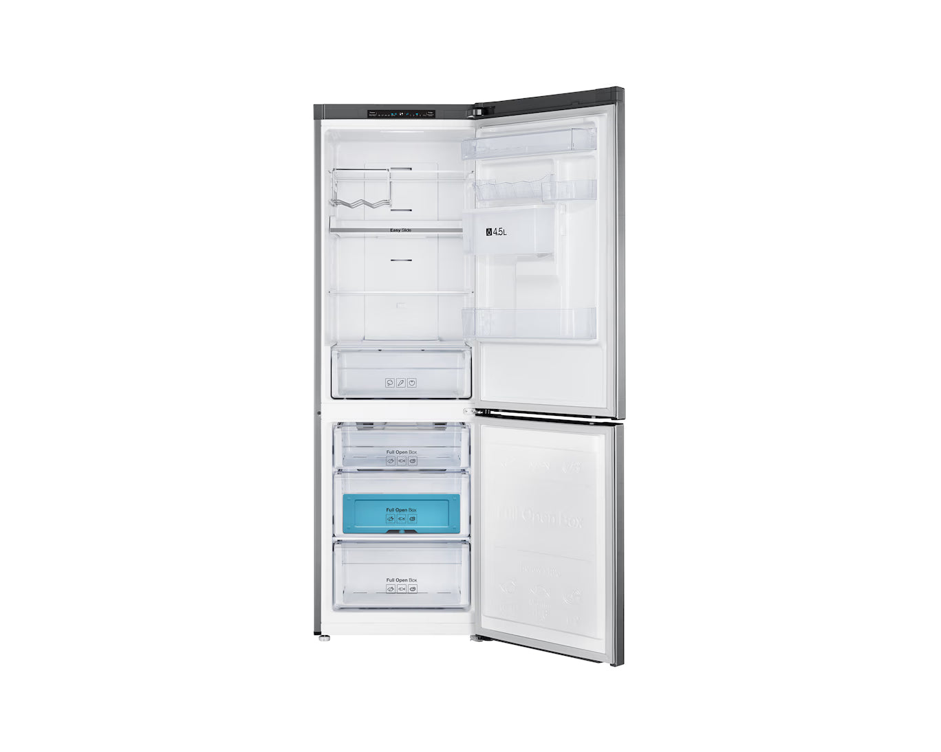Samsung 321L Frost Free Top Fridge Bottom Freezer with Water Dispenser - Inox Stainless